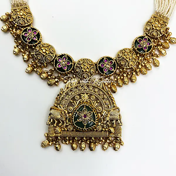 Royal Long Necklace for Indian Weddings - Image 3