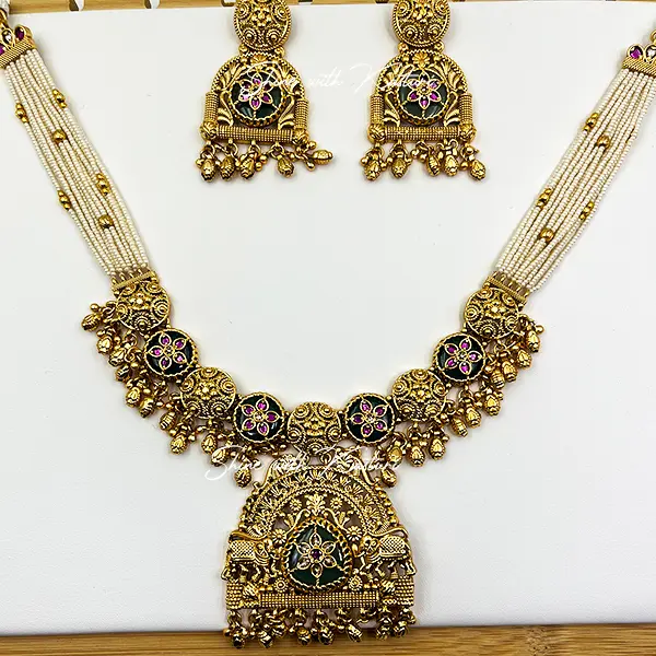 Royal Long Necklace for Indian Weddings - Image 2