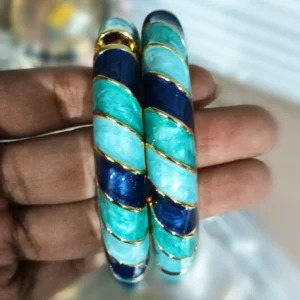 Shades of Blue Enamel Bangle