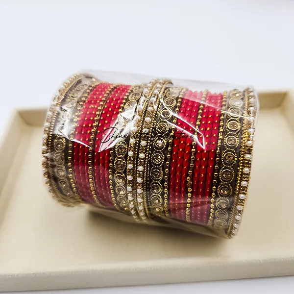 Gold Traditional Indian Bangles Set