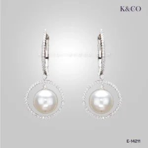 Silver Earrings with Pearls