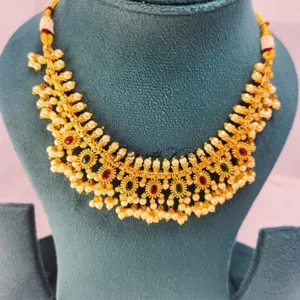 Meera Antique finish Ethnic Necklace Set, gold plated