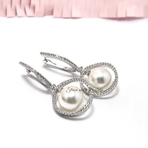 Alternative view of Silver Earrings with Pearls
