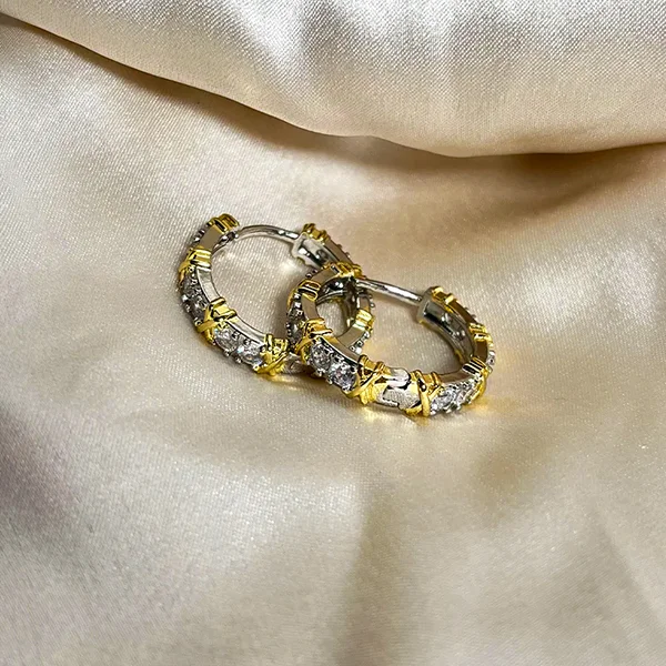 Gold & Silver Huggie Hoop Earrings