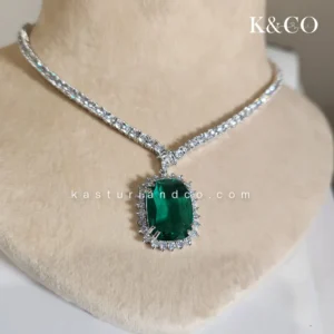 Tennis Necklace with Stone