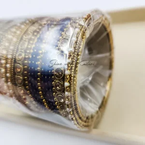 Alternative view of Gold Traditional Indian Bangles Set