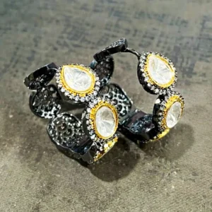Alternative view of Jia Classic Polki CZ Earrings